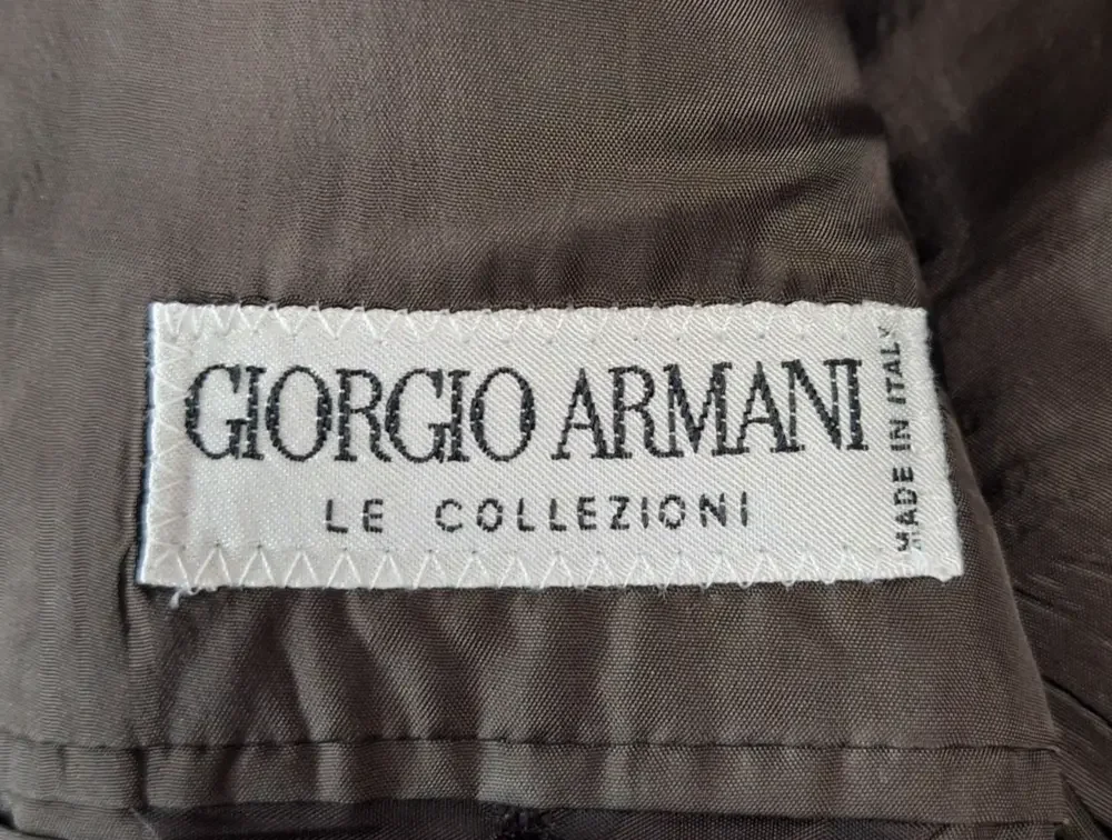 Giorgio Armani Blazer Mens 42R Glen Plaid Le Collezioni 3 Button Made in Italy